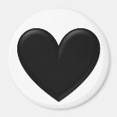 Black Puffy Heart Magneet (Voorkant)