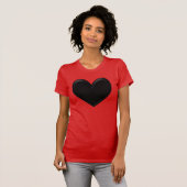 Black Puffy Heart T-shirt (Voorkant volledig)