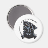 Black Pug alles over mij Magneet (Voorkant / Achterkant)