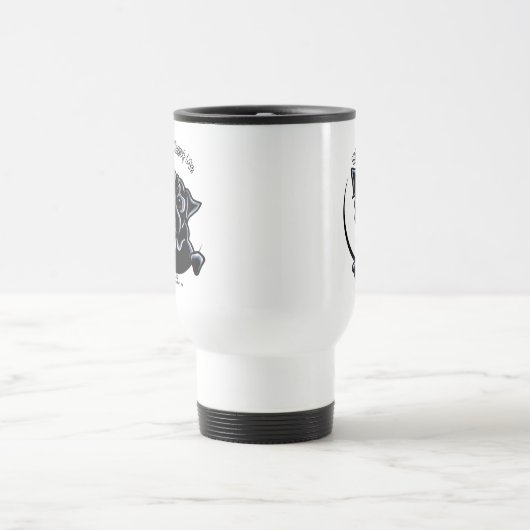 Black Pug alles over mij Reisbeker (Center)