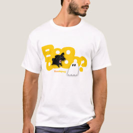 Black Pug Bark. Witte T-shirts