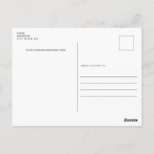 Black Pug Briefkaart (Achterkant)