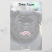 Black Pug Briefpapier (Voorkant)