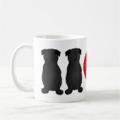Black Pug cadeau voor mama Koffiemok (Links)