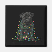 Black Pug Christmas I'm Fine Everything Is Fine Magneet (Voorkant)