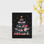 Black Pug Christmas Tree Dog Santa Xmas Merry Dogm Kaart (Gele Bloem)