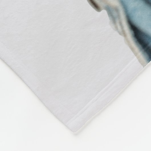 Black Pug Dog Add Text Fleece Deken (Hoek)