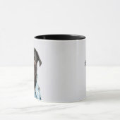 Black Pug Dog Add Text Mok (Midden)