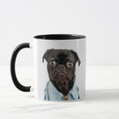 Black Pug Dog Add Text Mok (Links)