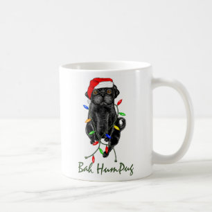 Black Pug Dog Bah Humpug Funny Kerstmis Koffiemok