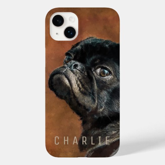 Black Pug Dog Case-Mate iPhone Case (Achterkant)