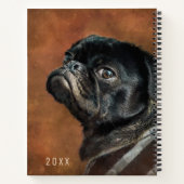 Black Pug Dog Persoonlijk Notitieboek (Achterkant)