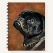 Black Pug Dog Persoonlijk Notitieboek (Voorkant)
