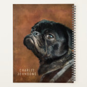 Black Pug Dog Persoonlijk Planner (Achterkant)