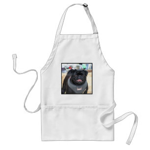 Black Pug Dog Standaard Schort