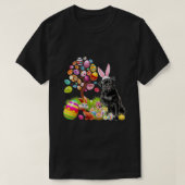 BLACK Pug Easter Egg Tree Dogs Bunny Easters Day T-shirt (Design voorkant)