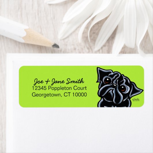 Black Pug Face Limoen Etiket (Insitu)