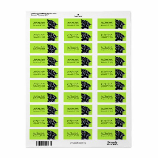 Black Pug Face Limoen Etiket (Full Sheet)