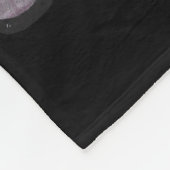 Black Pug Fleece Deken (Hoek)