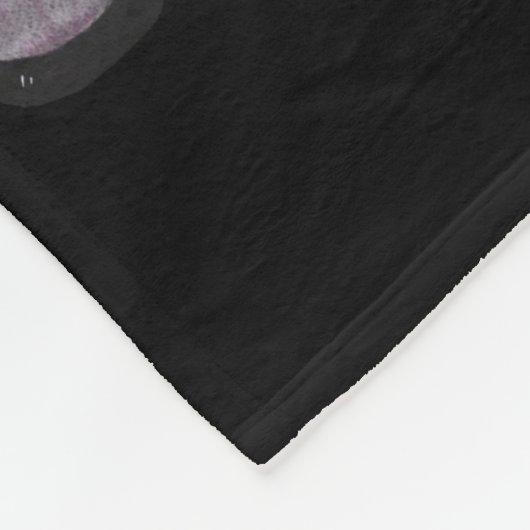 Black Pug  Fleece Deken (Hoek)