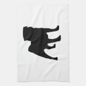 Black Pug Kitchen Towel Theedoek (Verticaal)