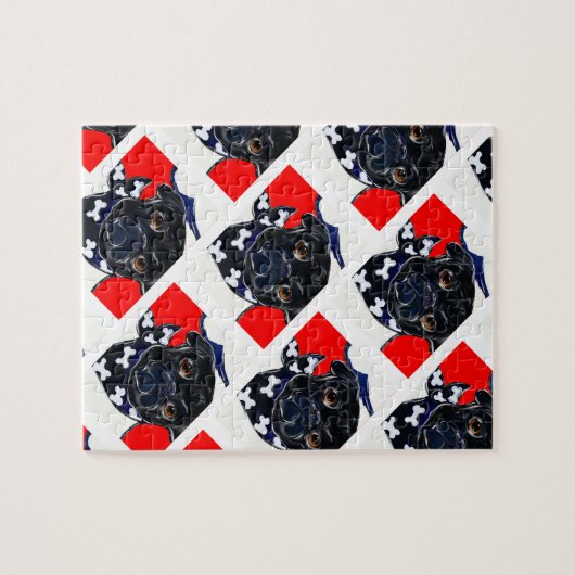Black Pug Legpuzzel (Horizontaal)