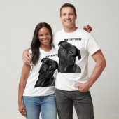 Black PUG MAN'S BESTE VRIEND WIT SHIRT (Unisex)