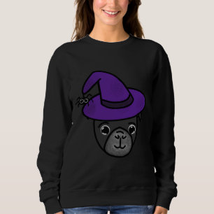 Black Pug met Paarse heks Pet en Spider Friend Trui