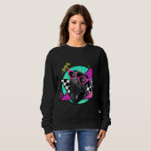 Black Pug met roze zonnebril Classic T-Shirt (Voorkant volledig)
