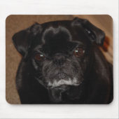 Black Pug Mok Mousepad Muismat (Voorkant)