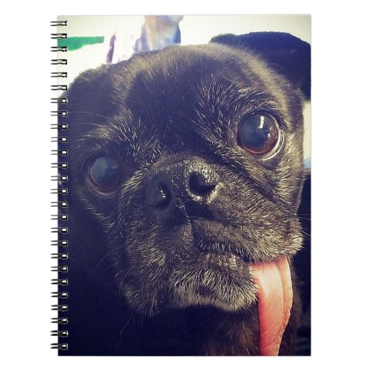 Black Pug Notitieboek (Voorkant)