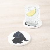 Black Pug Onderzetter (Zijkant)