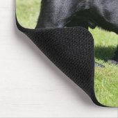 Black Pug Panting tijdens het lopen Muismat (Hoek)