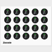 Black Pug Patricks Day Pet Funny St Patricks Day D Ronde Sticker (Vel)