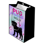 BLACK" PUG PRINCESS" MEDIUM CADEAUZAKJE (Voorkant Gekanteld)