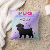 BLACK" PUG PRINCESS"-SIERKUSSEN PERSONALISEERD. KUSSEN (Deken)