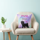 BLACK" PUG PRINCESS"-SIERKUSSEN PERSONALISEERD. KUSSEN (Stoel)