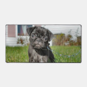 Black Pug Puppy Bureaumat (Voorkant)