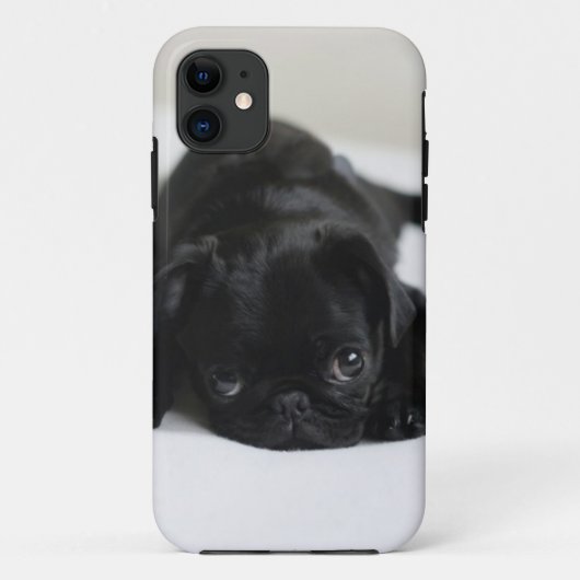 Black Pug Puppy Case-Mate iPhone Case (Achterkant)
