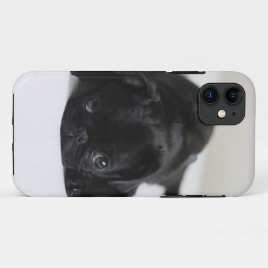 Black Pug Puppy Case-Mate iPhone Case (Achterkant (horizontaal))