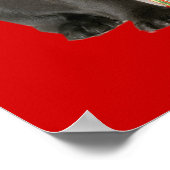 Black Pug Puppy Kerstportret Poster (Hoek)