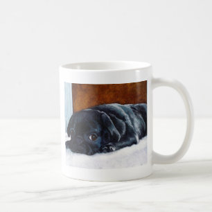 Black Pug Puppy Koffiemok