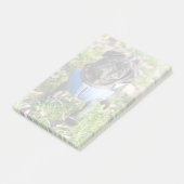 Black Pug Puppy met jas Post-it® Notes (Schuin)
