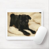 Black Pug Puppy Muismat (Met muis)