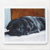 Black Pug Puppy Muismat (Voorkant)