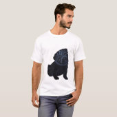 Black Pug Puppy T-shirt (Voorkant volledig)