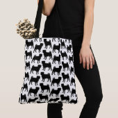 Black Pug Silhouette - Eenvoudig vectorontwerp Tote Bag (Dichtbij)