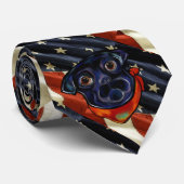 BLACK PUG STROPDAS (Opgerold)