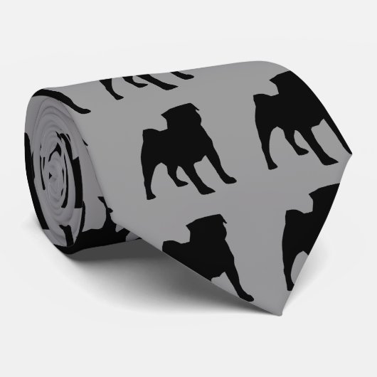 Black Pug Stropdas 2gy (Opgerold)