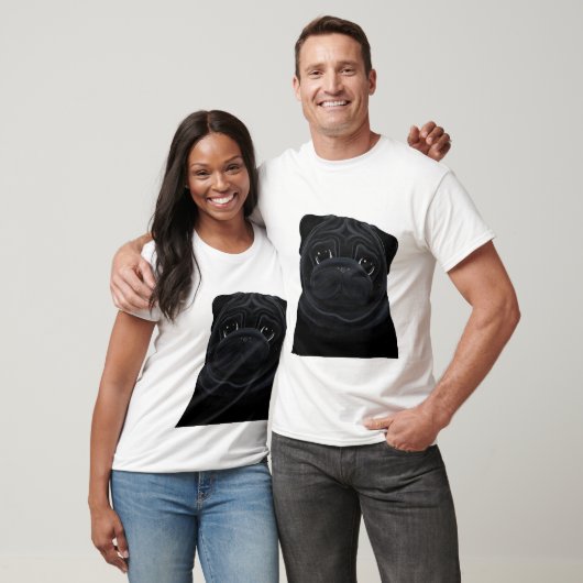 Black Pug T-Shirt (Unisex)